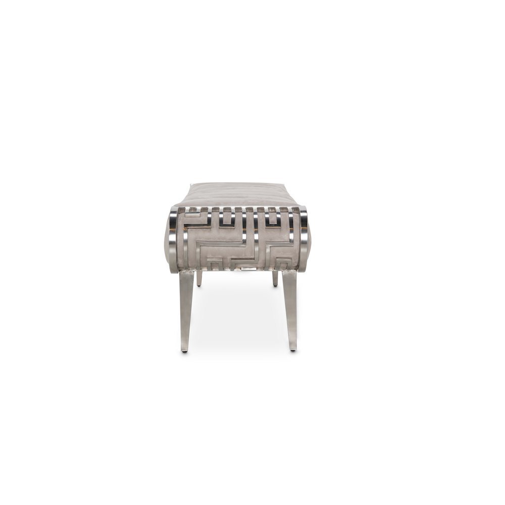 Roxbury Park Tufted Bench - Stainless Steel
