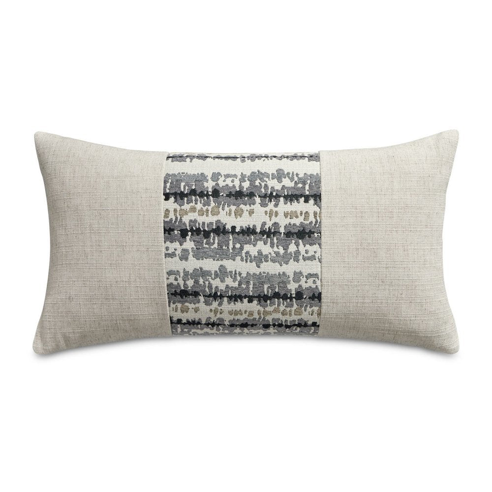 Explorer Antigua 13" x 24" Oblong Pillow, Set of 2 - Natural/Coal Gray