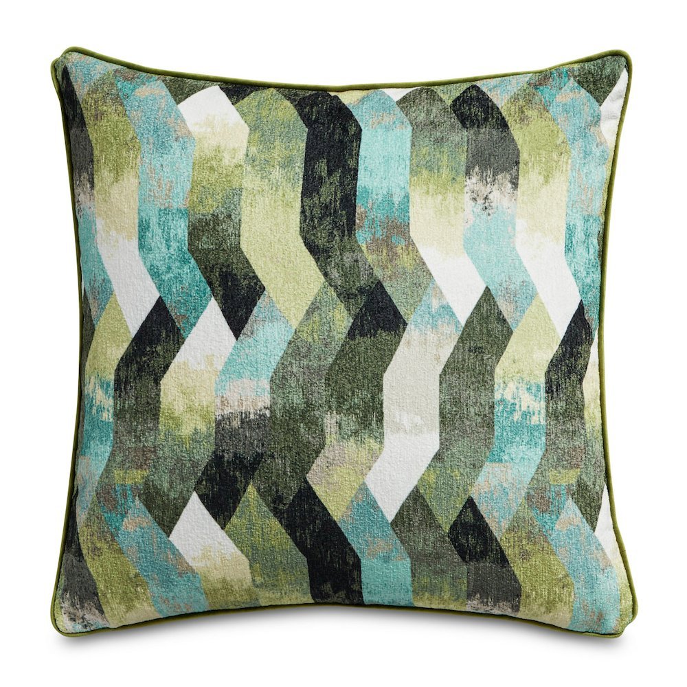Eden Marion 19" Velvet Pillow, Set of 2 - Seagrass Green