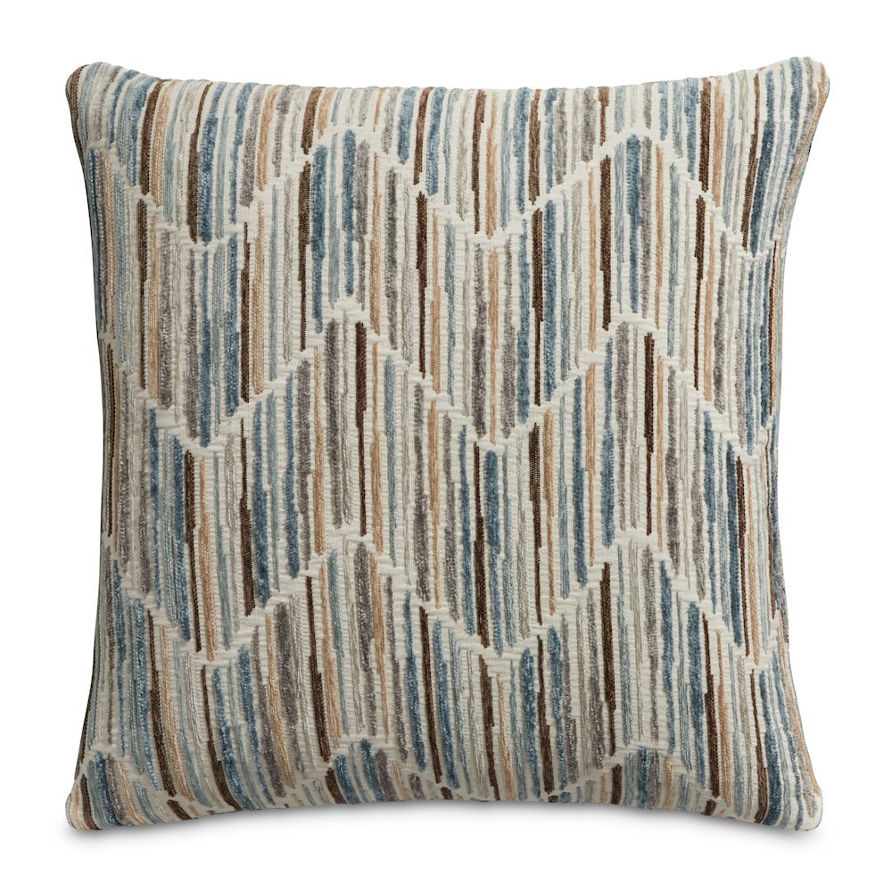 Renue Augusta 19" Square Throw Pillow, Set of 2 - Vapor Blue