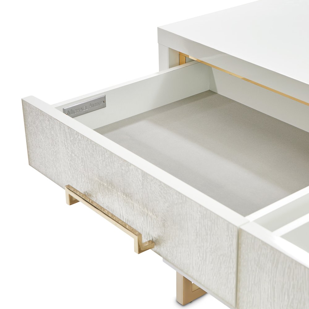 Palm Gate Media Cabinet - Cloud White