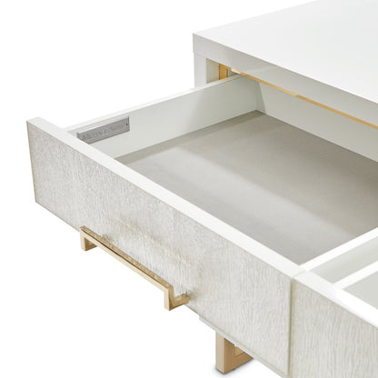 Palm Gate Media Cabinet - Cloud White
