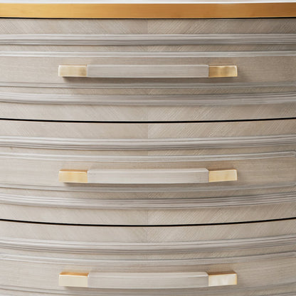 St. Charles 3-Drawer Nightstand - Dove Gray