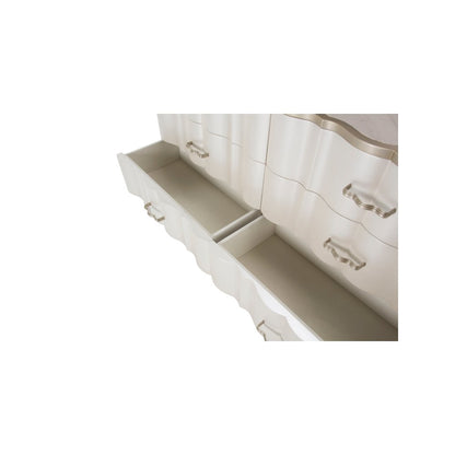 London Place Dresser with Mirror - Creamy Pearl