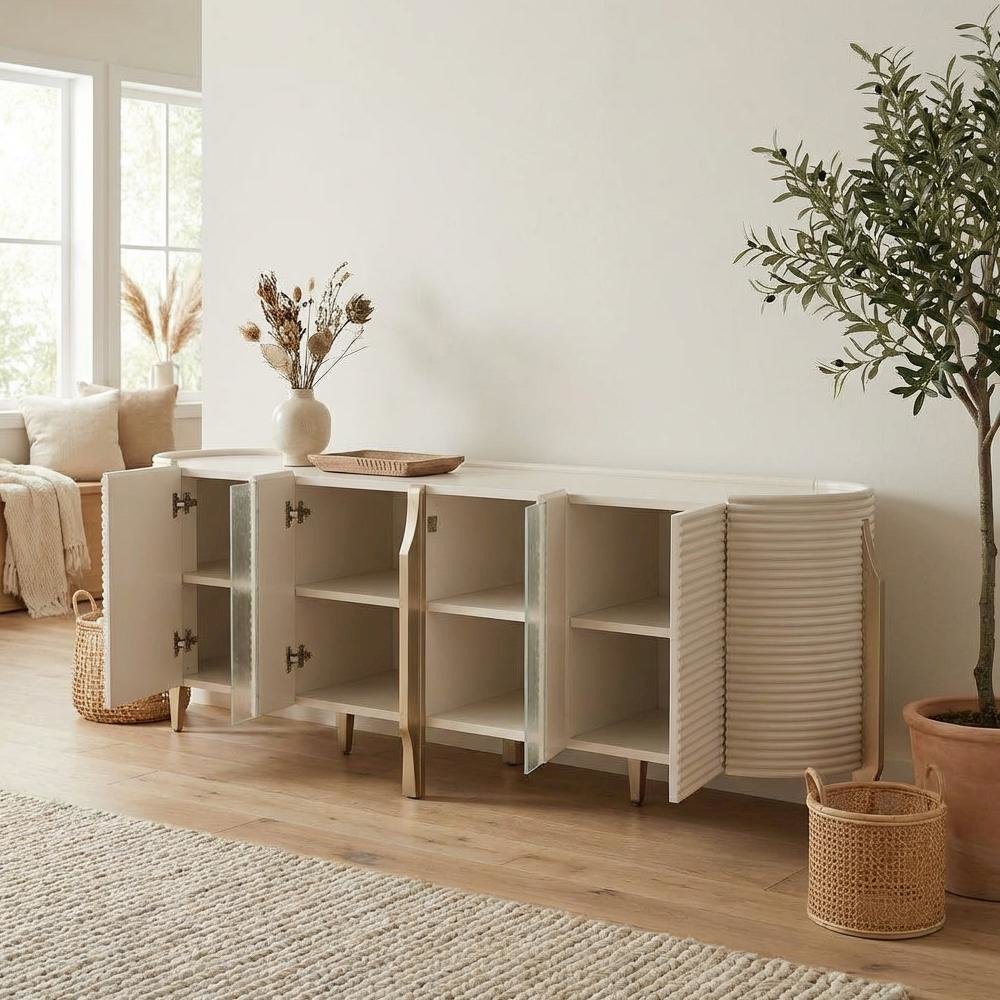 Mod Dream Media Cabinet - Rich Champagne