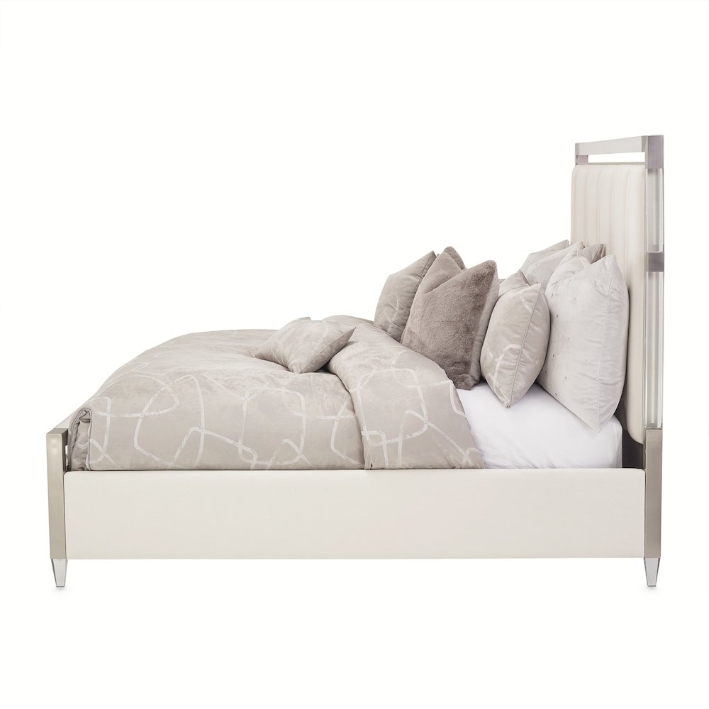Penthouse Eastern King Short Panel Bed - Ash Gray