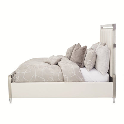 Penthouse Eastern King Short Panel Bed - Ash Gray