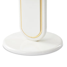 Sassani Accent Table - Pearl White/Gold