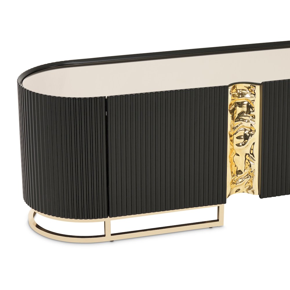 Lisbon Media Cabinet - Silken Matte Black