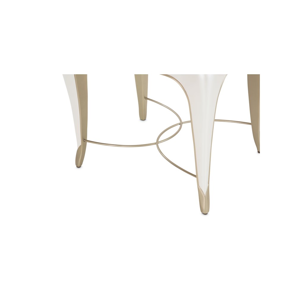 London Place Rectangular End Table - Creamy Pearl