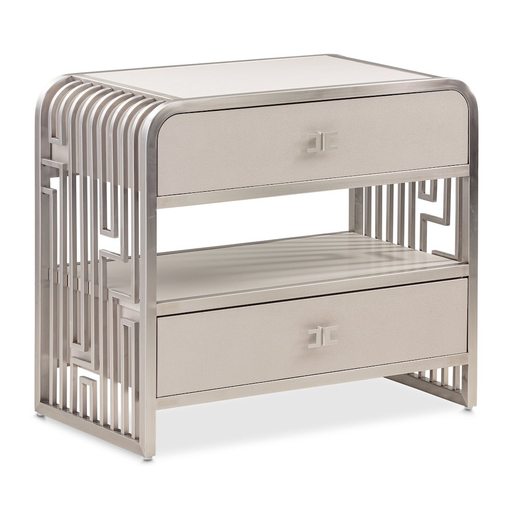 Roxbury Park Metal Nightstand - Stainless Steel