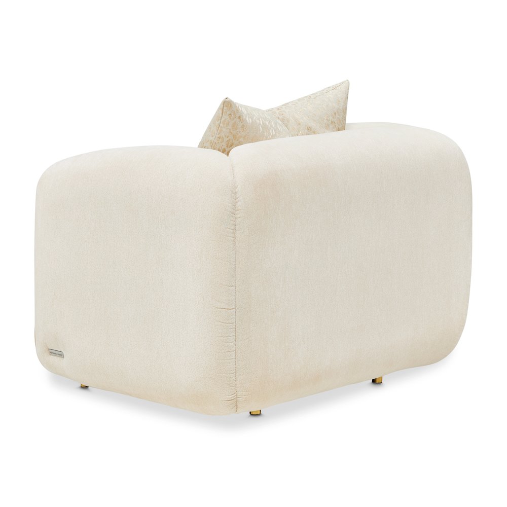 Sassani Accent Chair - Crepe/Gold