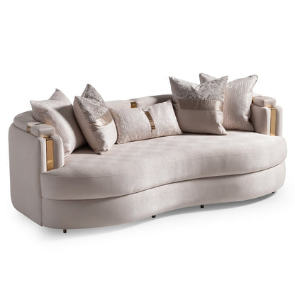 Carmela Sofa - Almond/Gold