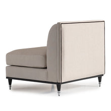 La Francaise Armless Accent Chair - Cafe au Lait/Black