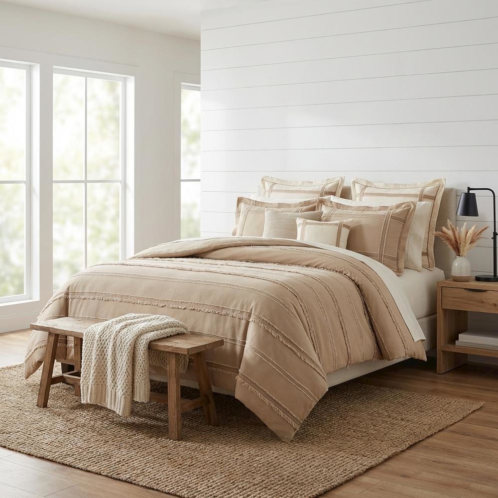 Country Lane 8-Piece King Duvet Set - Toast