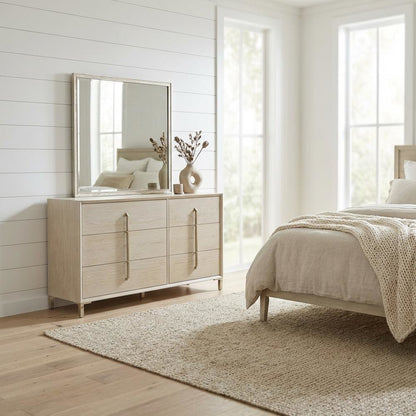 Lotus Bay Small Dresser with Mirror - Sand
