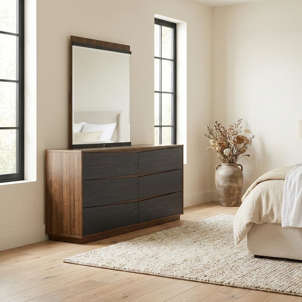 Kayner Dresser with Mirror - Charcoal