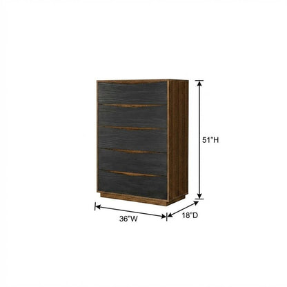 Kayner 5-Drawer Chest - Charcoal