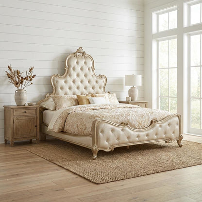 Platine de Royale Eastern King Panel Bed - Antique Platinum