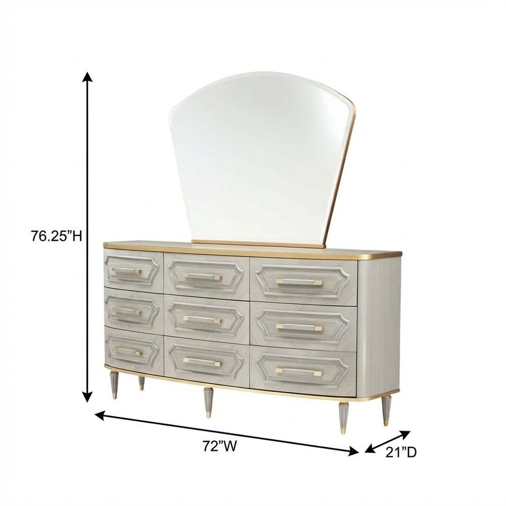 St. Charles Dresser & Mirror Dove Gray