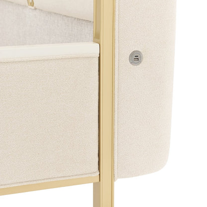 Scotts Square Queen Bed - Light Champagne
