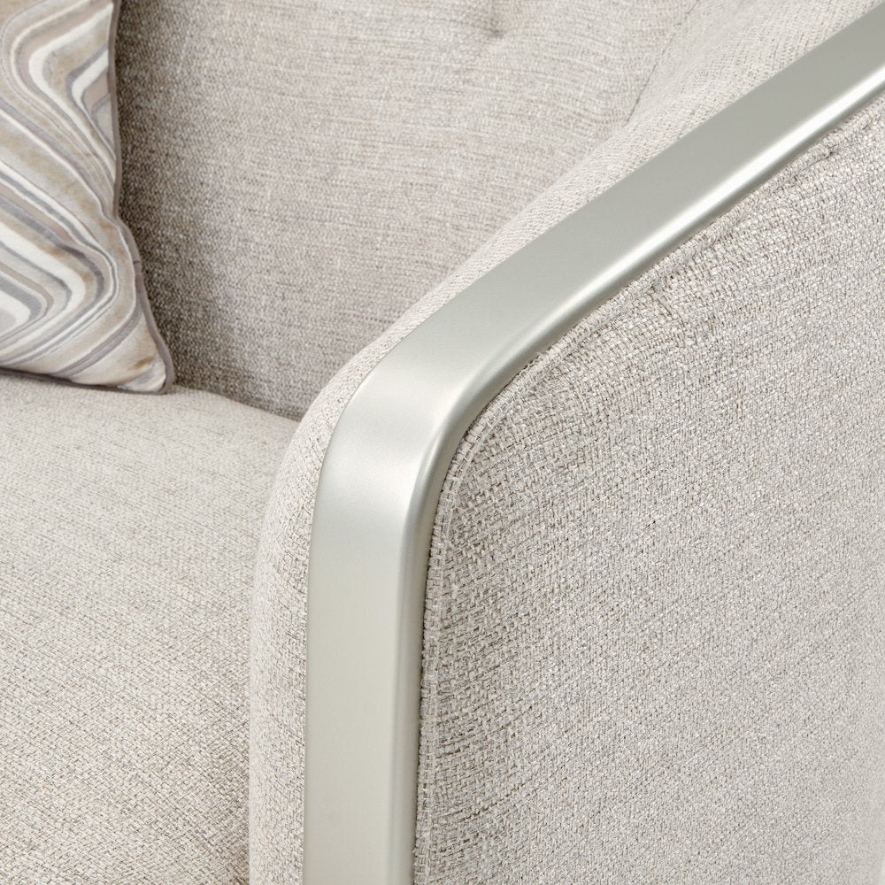 Camden Court Chair and Half - Flax/Platinum