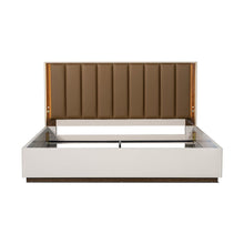 Pavira Eastern King Bed with LED Lights - Walnut