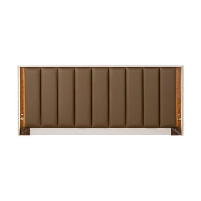 Pavira Eastern King Bed with LED Lights - Walnut