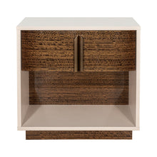 Pavira 1-Drawer Nightstand with LED Lights - Walnut