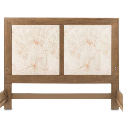 Portrait Eastern King Panel Bed with LED Lights - Sienna Brown