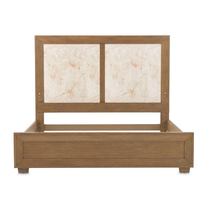 Portrait Queen Panel Bed with LED Lights - Sienna Brown