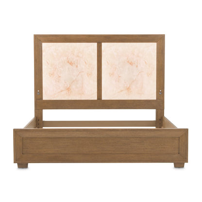 Portrait Queen Panel Bed with LED Lights - Sienna Brown