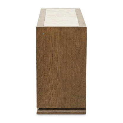 Portrait Sideboard with LED Lights - Sienna Brown