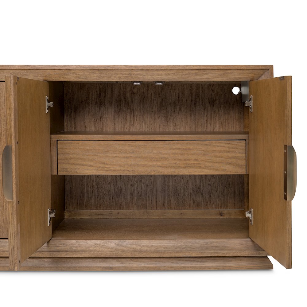Portrait Sideboard with LED Lights - Sienna Brown