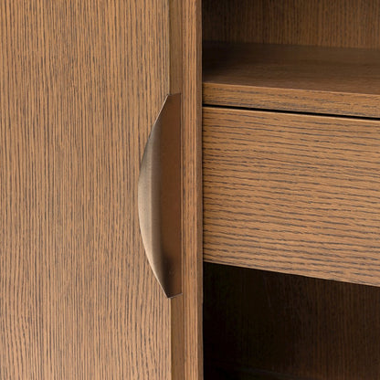 Portrait Sideboard with LED Lights - Sienna Brown