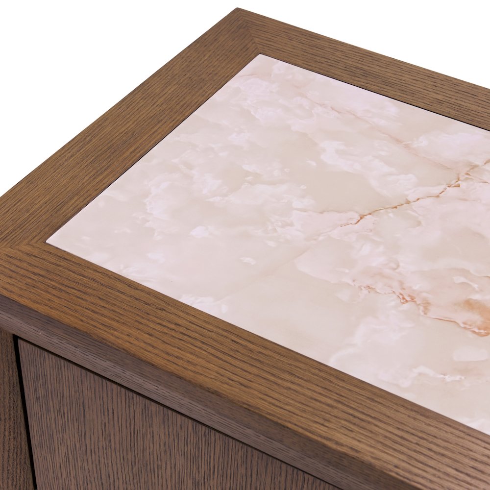 Portrait Sideboard with LED Lights - Sienna Brown