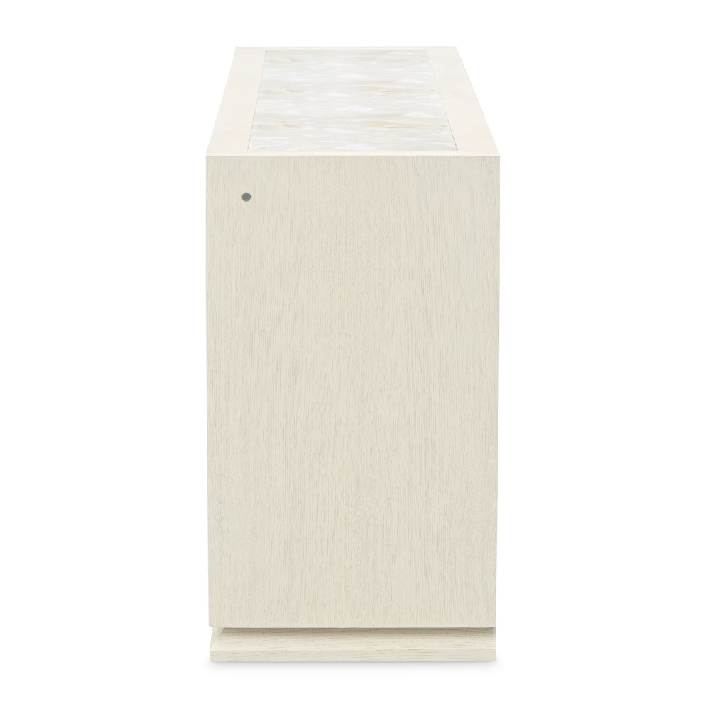 Portrait Dresser with LED Lights - Alabaster White