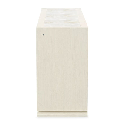 Portrait Dresser with LED Lights - Alabaster White