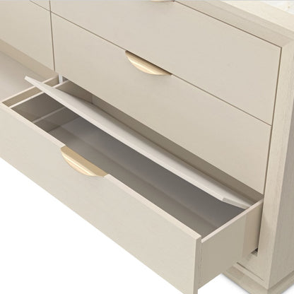 Portrait Dresser with LED Lights - Alabaster White