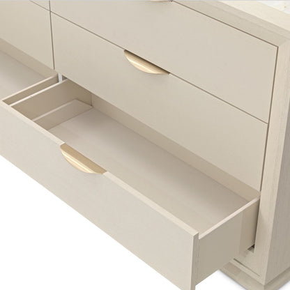 Portrait Dresser with LED Lights - Alabaster White