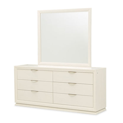 Portrait Dresser with Mirror - Alabaster White