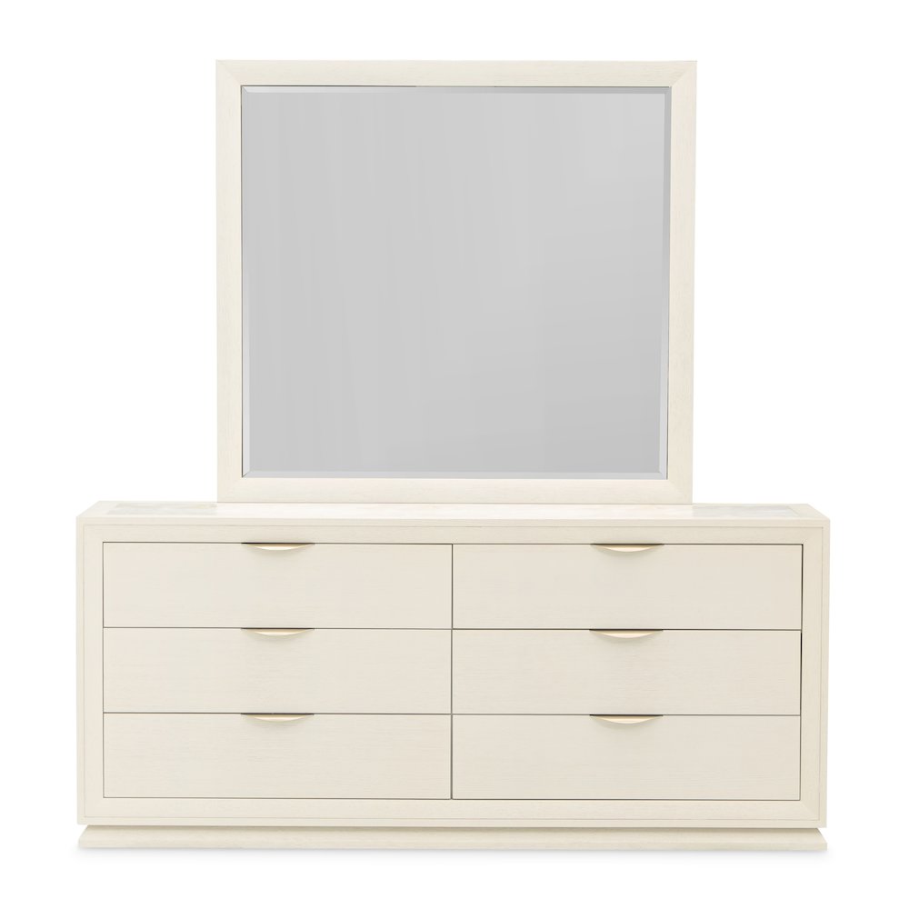 Portrait Dresser with Mirror - Alabaster White