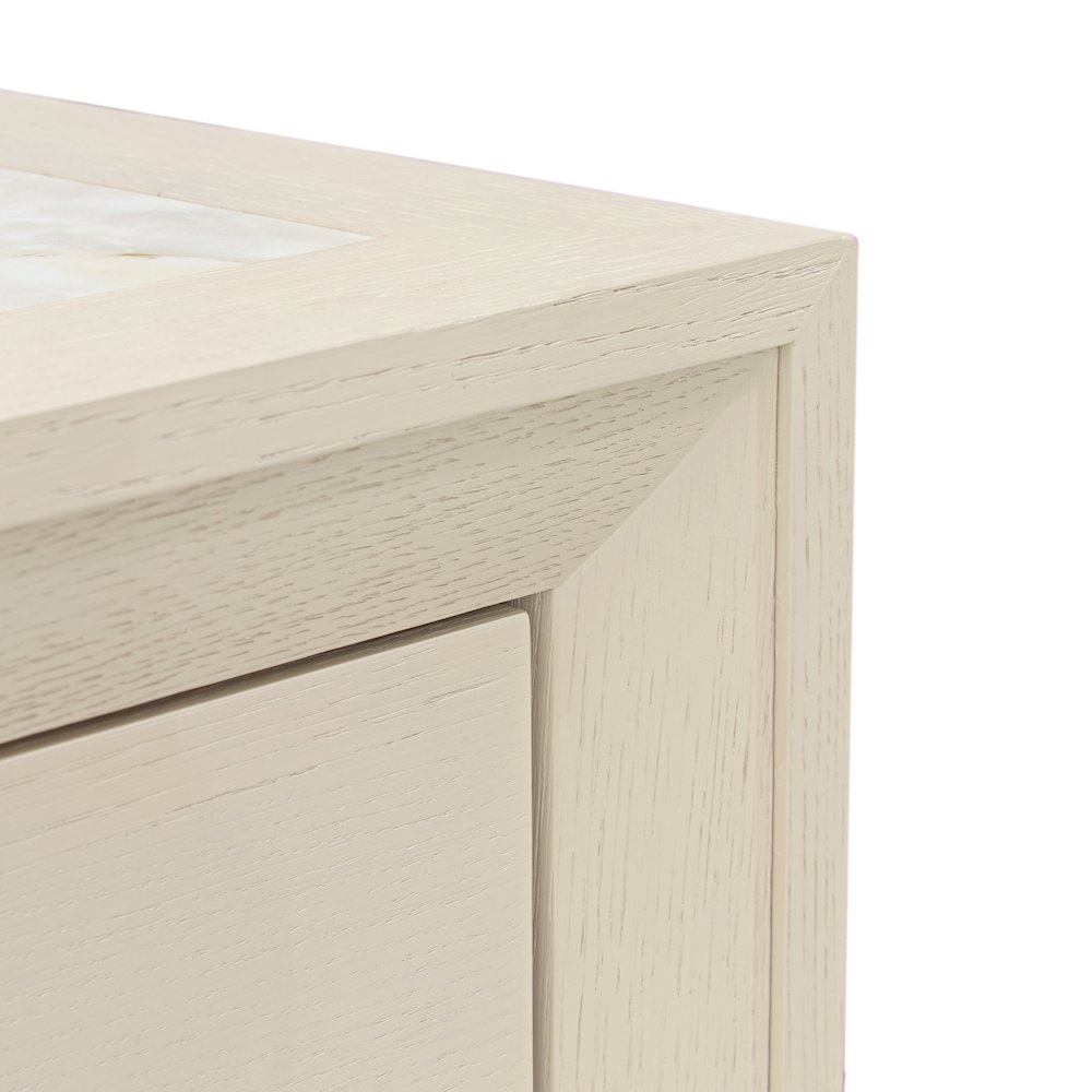 Portrait Dresser with Mirror - Alabaster White