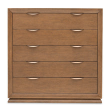 Portrait 5-Drawer Chest with LED Lights - Sienna Brown