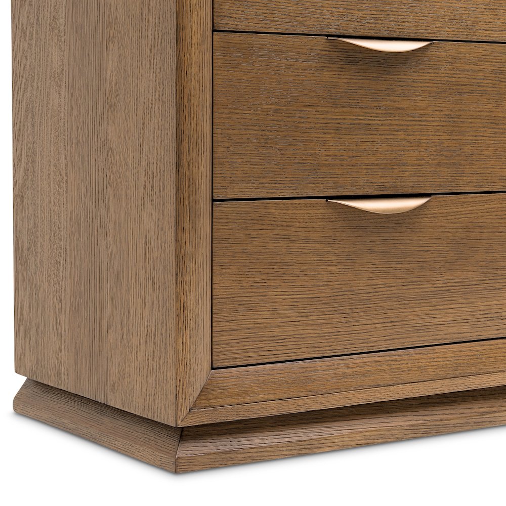 Portrait 5-Drawer Chest with LED Lights - Sienna Brown
