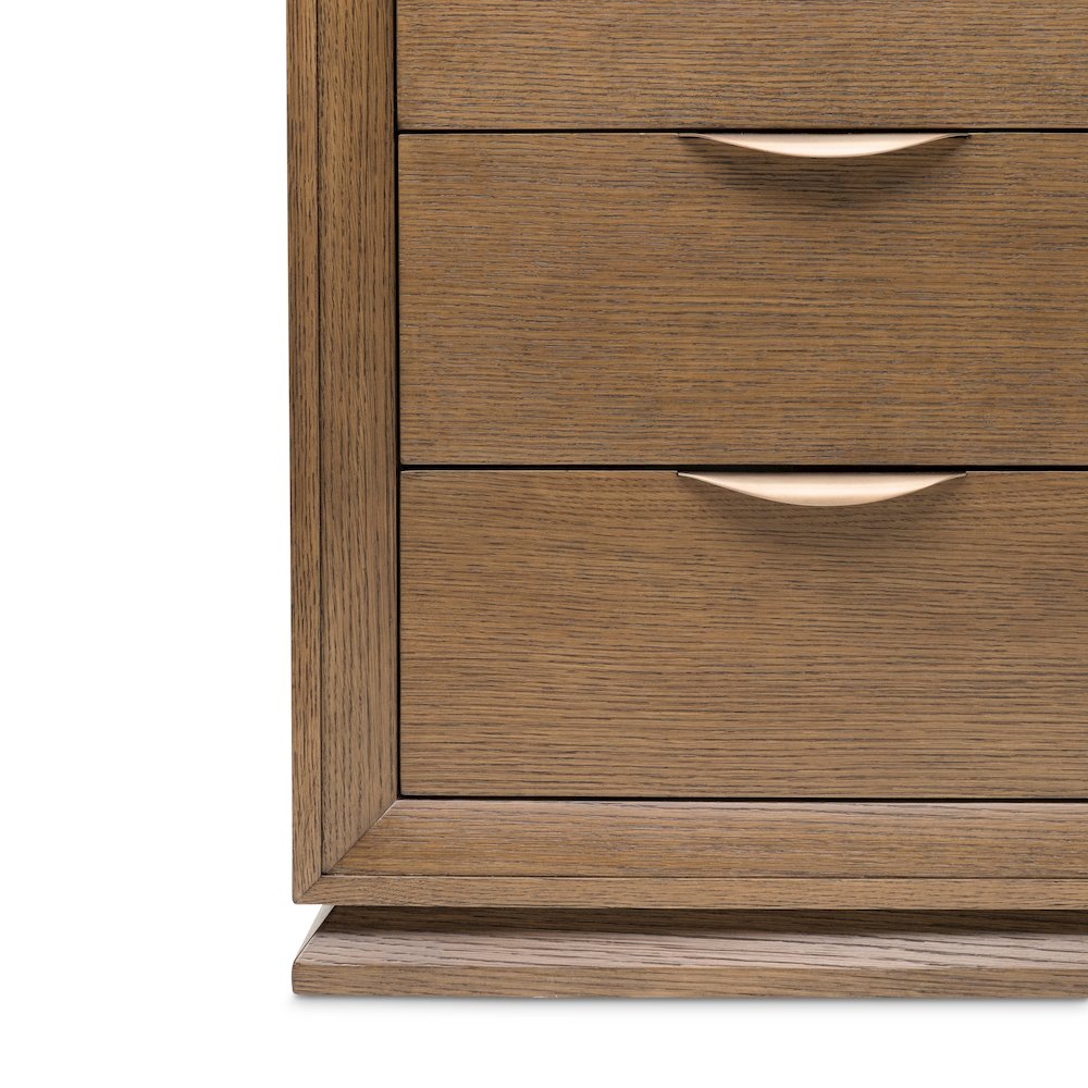 Portrait 5-Drawer Chest with LED Lights - Sienna Brown
