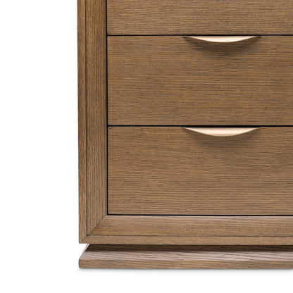 Portrait 5-Drawer Chest with LED Lights - Sienna Brown