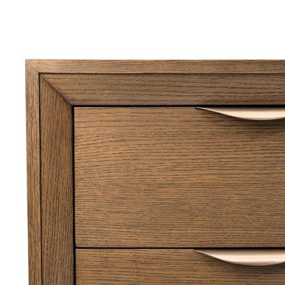 Portrait 5-Drawer Chest with LED Lights - Sienna Brown