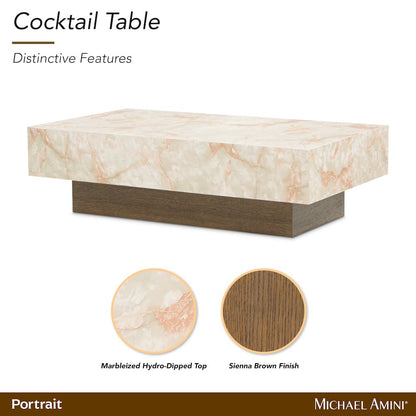 Portrait Cocktail Table - Sienna Brown