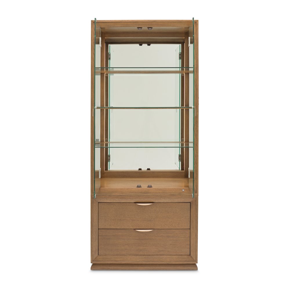 Portrait Display Cabinet - Sienna Brown